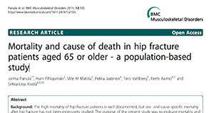 Mortality and cause of death in hip fracture patients aged 65 or older - a population-based study