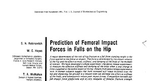 Prediction of Femoral Impact Forces in Falls on the Hip