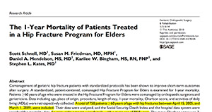 The 1-Year Mortality of Patients Treated in a Hip Fracture Program for Elders